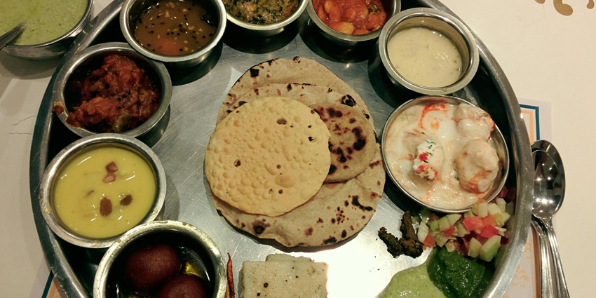 Authentic Gujarati thali served at this hotel offering an true flavours of the city
