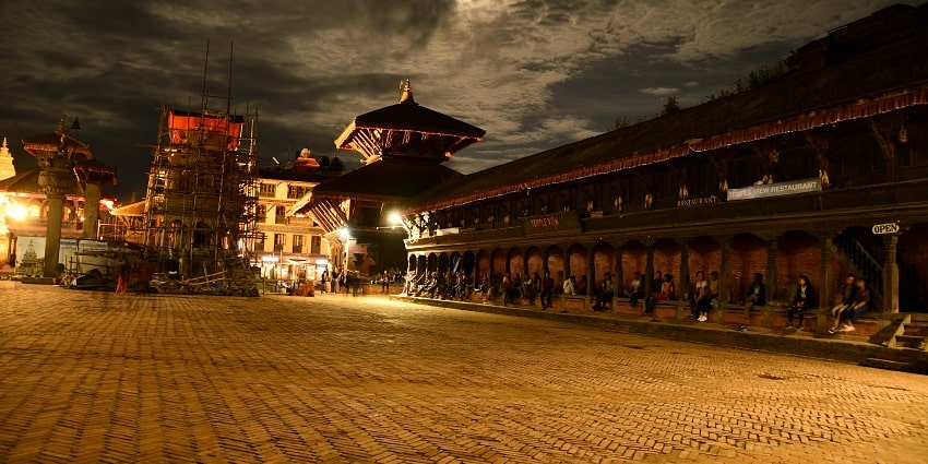 Bhaktapur Durbar Square features intricately carved temples, ancient palaces, and bustling public squares.