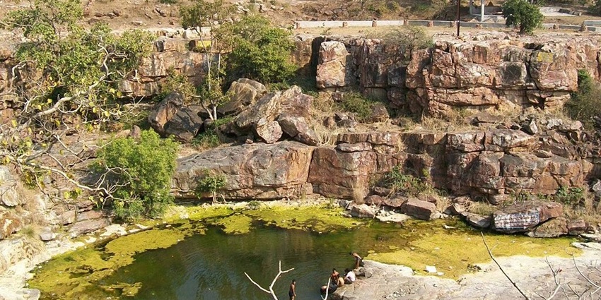 The landscape around Bhanwar Mata Temple, a place to see near Sita Mata Wildlife Sanctuary