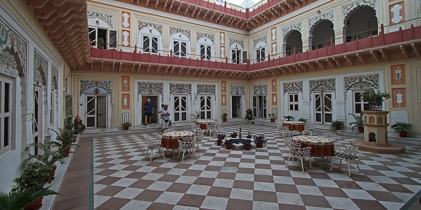 Inside the halls of the fort, showcasing the history of Bharatpur's rulers