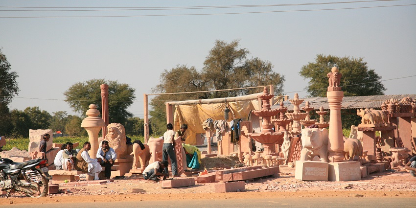 Bhatia Bazaar features Rajasthani crafts, intricate embroidery, and unique textiles.