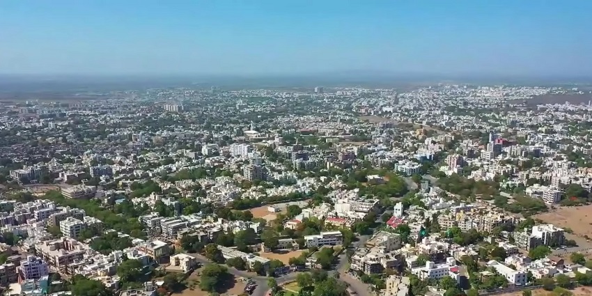 The view of Bhavnagar city.