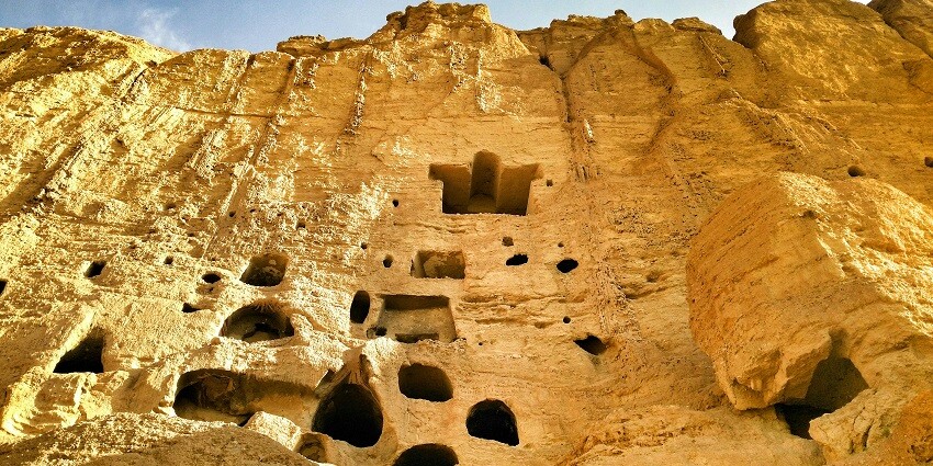 An image of the Bhimbetka Rock Shelters displaying ancient rock art.