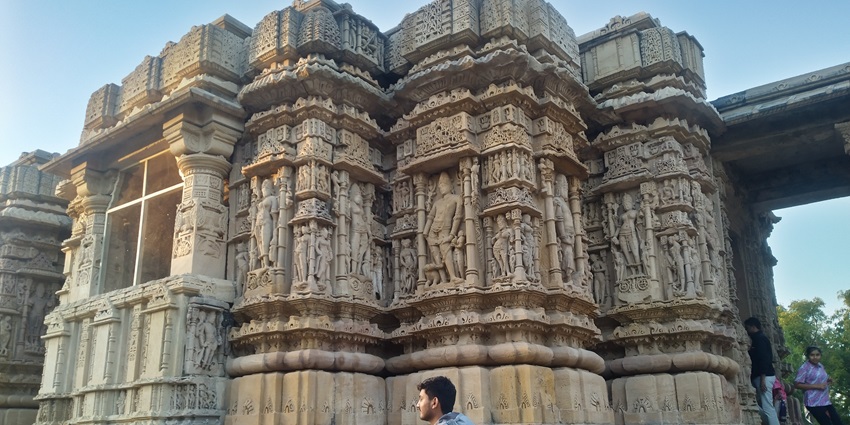 A serene view of Bhraman Vihara Jain Temple, showcasing intricate architecture