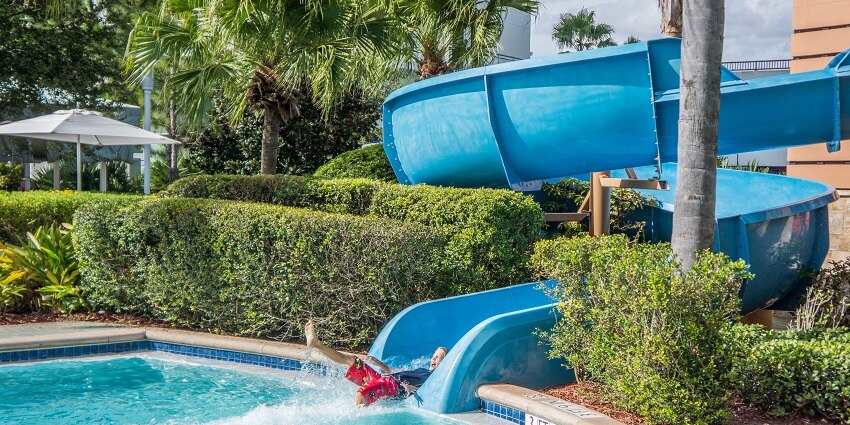 Children enjoying a water slide at a family-friendly Nepal water park