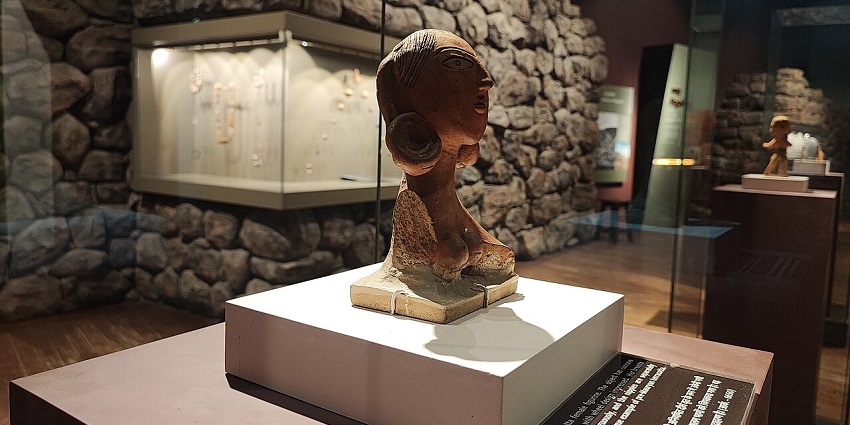 Snapshot from the inside of the beautiful Bihar Museum in Patna near the water park
