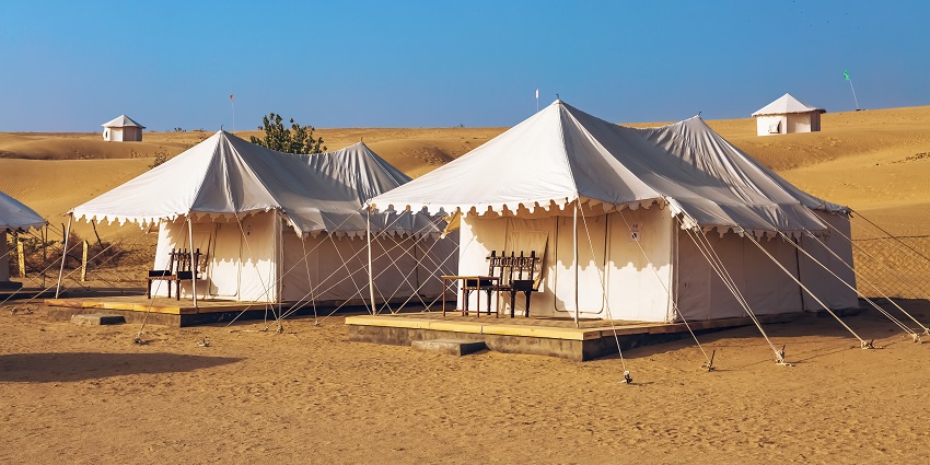 Bikamp Aravallis is one of the places for camping in Alwar that offers luxury tents in the Aravalli foothills for adventurers