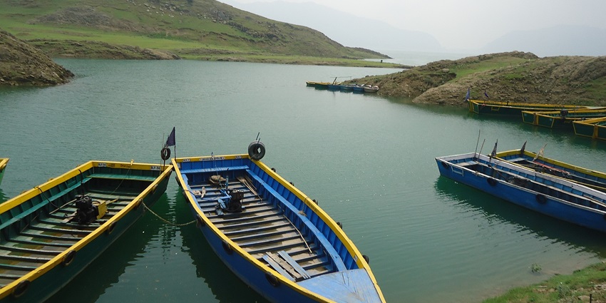 Image of the reservoir of Bhakhra Dam on river Sutlej and is named in honour of Guru Gobind Singh