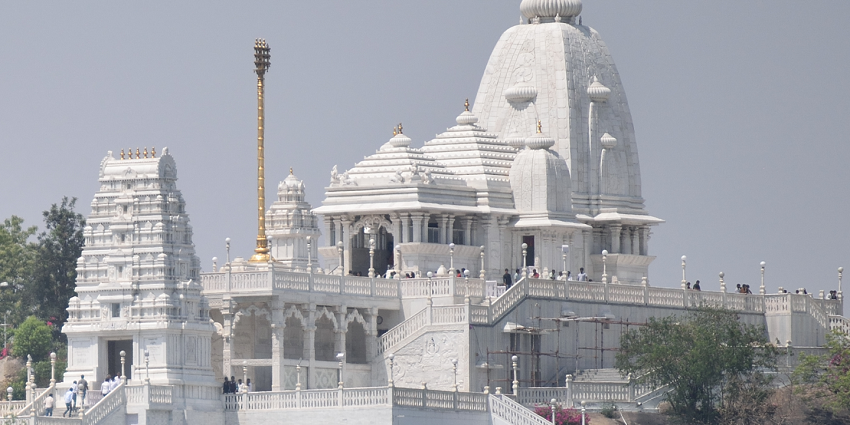The pristine Birla Mandir in Jaipur is perfect for a family visit and spiritual retreat