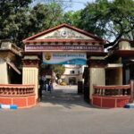 The landscape picture of the front view of the Birla Museum of Bhopal, Madhya Pradesh