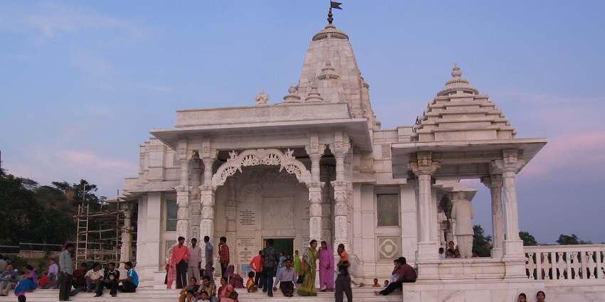 Birla Temple features stunning marble architecture and a serene spiritual ambience.