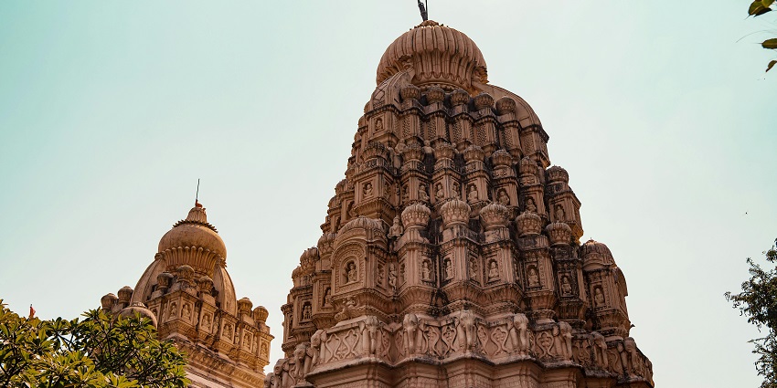 View of the roof of the Birla temple, a perfect destination for devotees to retreat to