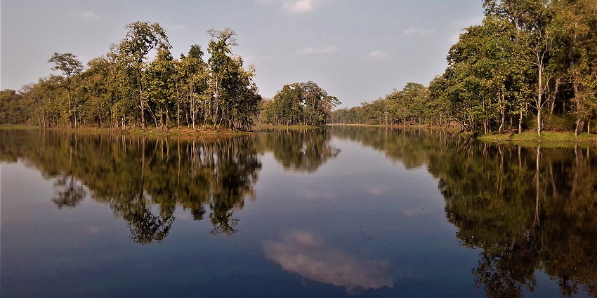 Enjoy a great view of the Bishazari Lake while on a Chitwan National Park Safari