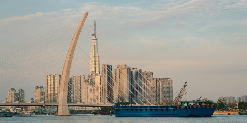 A glimpse of the famous Bitexco Saigon Skydeck where you can witness panoramic vistas.