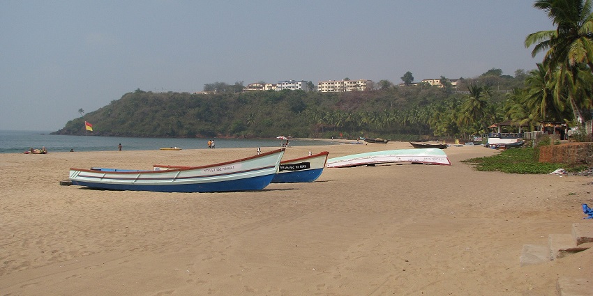 A picture of a beach in Goa located near the Goa Airport