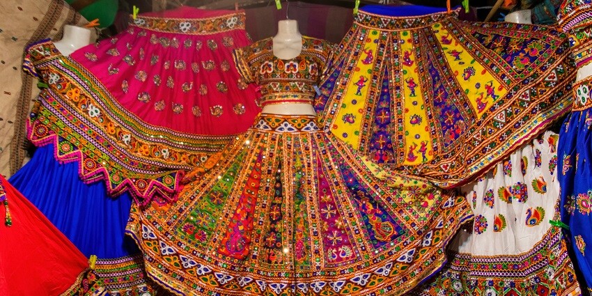 Designer Navratri and festive wear in high-end stores at CG Road, Ahmedabad