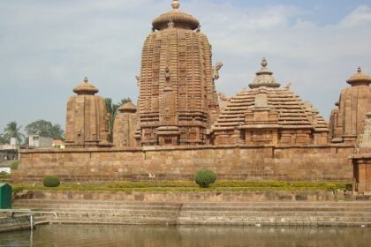 An exterior view of the temple dedicated to Lord Shiva which is visited in large numbers.