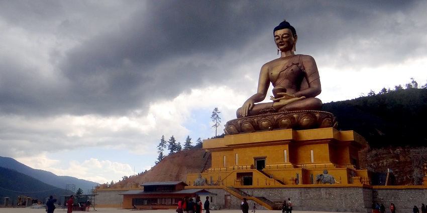 The massive Buddha Dordenma statue, a symbol of peace and one of the best attractions in Bhutan.