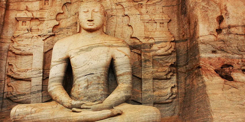 A glimpse of Buddha Statue at Pragyagiri, one of the serene abodes in Chhattisgarh.
