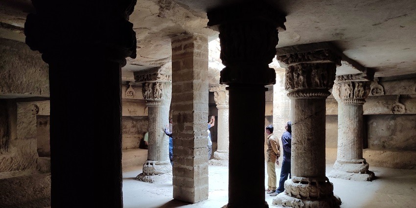 Inside the halls of the Buddhist caves, an archeological and historical marvel for tourists to explore