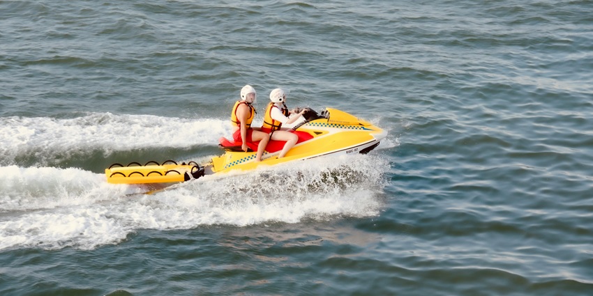 Bumper Ride (Tube Ride) is an exciting water adventure with riders bouncing on an inflatable tube.