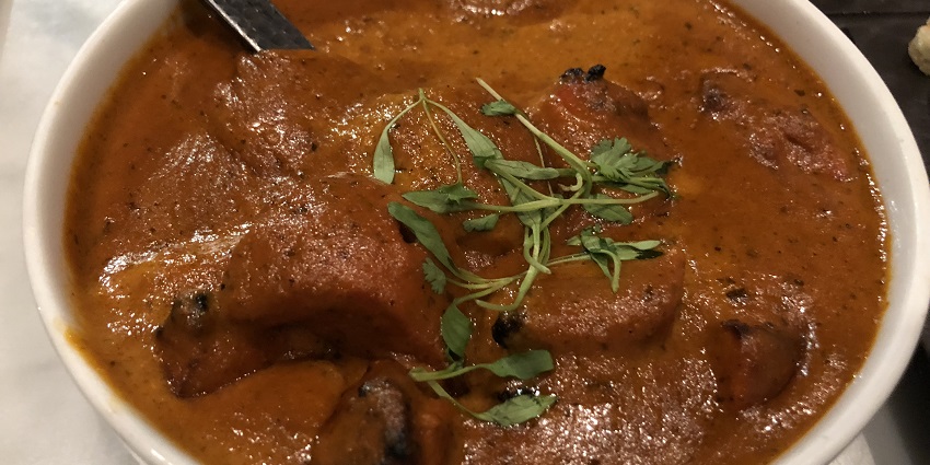 Close up view of Butter chicken, one of staple dish on the list of the best food in Amritsar