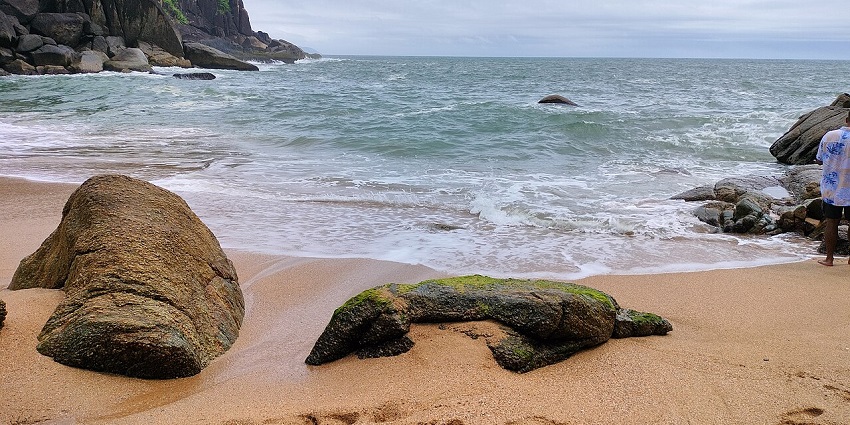 An image of Butterfly Beach which is one of the offbeat beaches in North Goa, India.