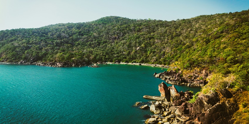 A glimpse of clear waters and a serene atmosphere at Butterfly Beach, South Goa.