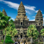 A breathtaking view of a historical monument in Cambodia during the daytime for all.