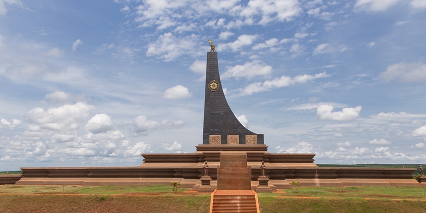 Snapshot of the magnificent friendship monument among the Cambodia-vietnam