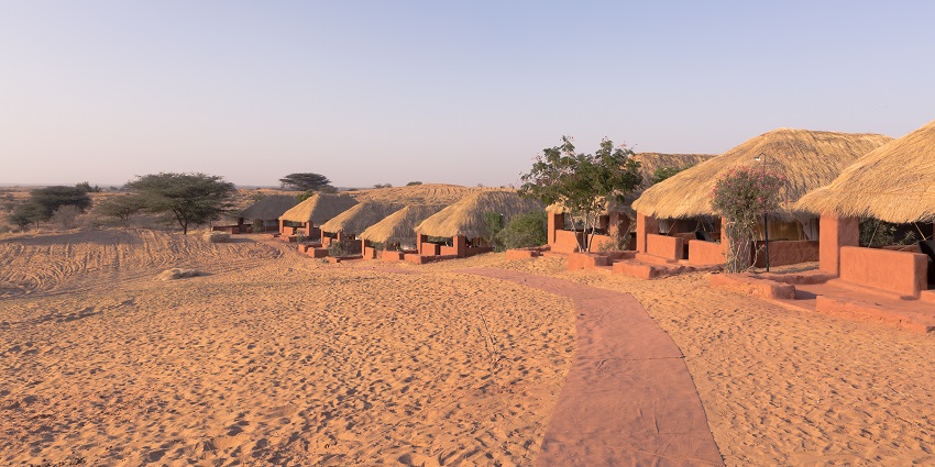Dera Eco is one of the best camps in Jodhpur that offers eco-friendly tents, organic meals, camel rides.