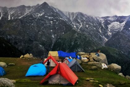 A base camp organised by the Youth Hostels Association of India in Kasol.