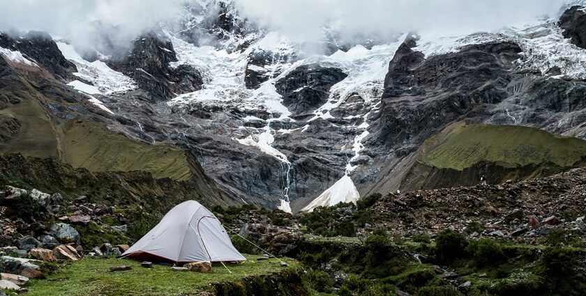 While planning a camping trip in winters, one can witness the snowfall.