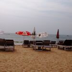 Panoramic snapshot of the beautiful Candolim Beach which is the best place to visit in Candolim