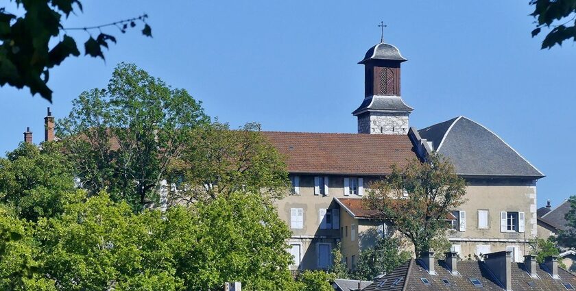 Image of Carmel Hill Monastery, a serene place of worship surrounded by nature