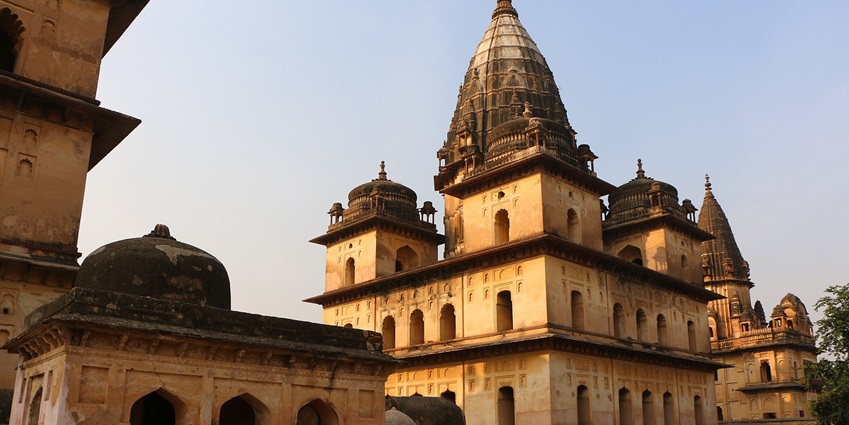 Orchha's cenotaphs, a famous place near Orchha Wildlife Sanctuary, blend history with natural beauty