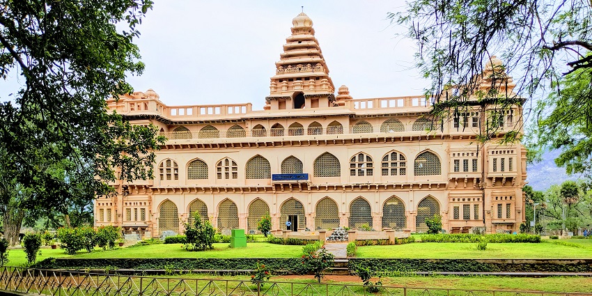 Scenic view of Chandragiri Fort, highlighting its historic architecture and surrounding landscape