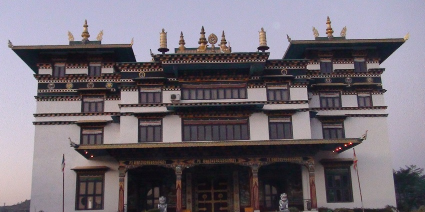 The frontal view of a magnificent Monastery in Chandigiri in Ganjam district, Odisha