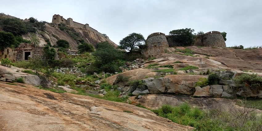 The Channarayana Durga Fort near Cauvery Wildlife Sanctuary offers some scenic views.