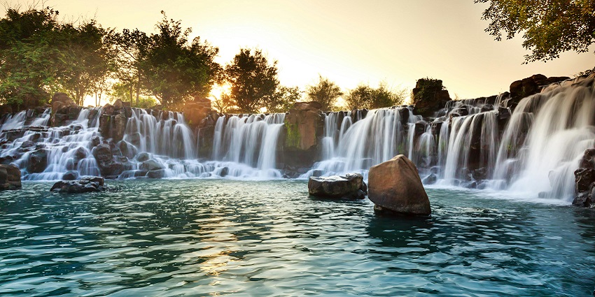 Chaparai Waterfalls, one of the Araku Valley Waterfalls cascading on the rock near the valley.