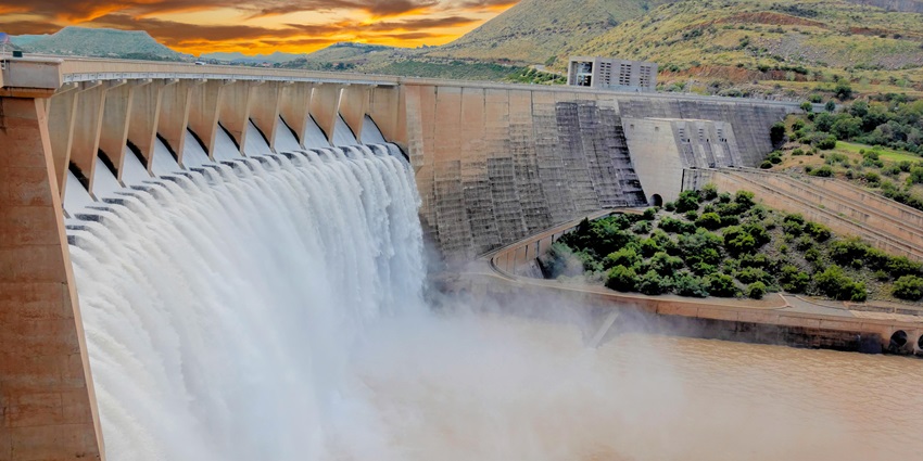 A dam like the Chapi Dam, an interesting place to visit near Sita Mata Wildlife Sanctuary.