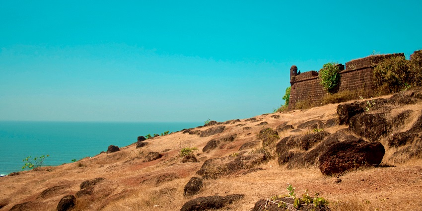 Chapora Fort is among the best places to visit in Goa in July for history enthusiasts.