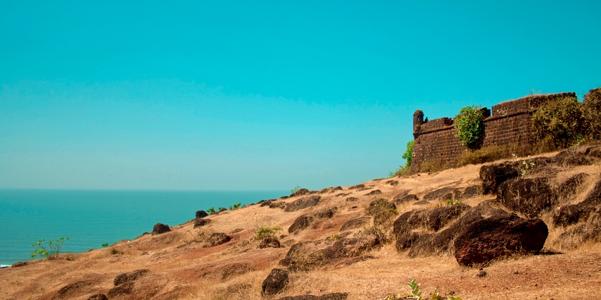 A glimpse of the iconic Chapora Fort, one of the famous places to visit in Arambol.