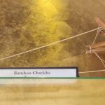 Snapshot of the bamboo Charkha in the Charkha Museum which is symbol of Freedom Movement.