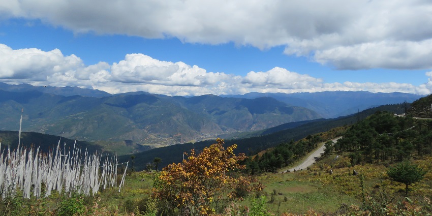 Chele La Pass, the highest motorable pass in Bhutan, offers stunning mountain vistas.