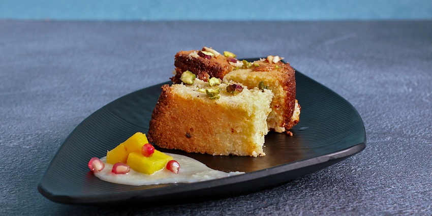 The snapshot of the Chhena Poda a delighted dish and speciality of Bhubaneswar