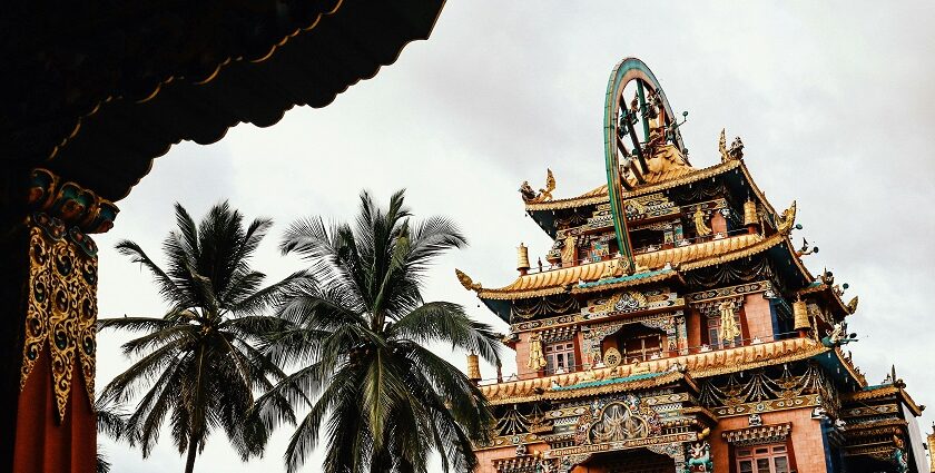 A breathtaking view of a mesmerising monastery in Manipur during the daytime for all.