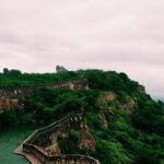 The panoramic view of Chittorgarh Fort and the scenic city of Chittorgarh in Rajasthan