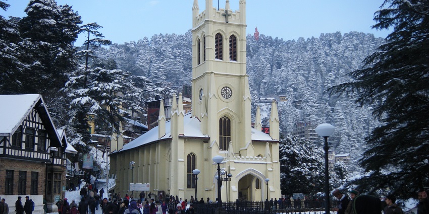 Christ Church in Shimla, Himachal Pradesh, a popular destination near Himachal Pradesh Water Park and Cafe
