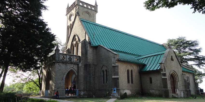 Christ Church in Kasauli, a historic site with architectural charm.